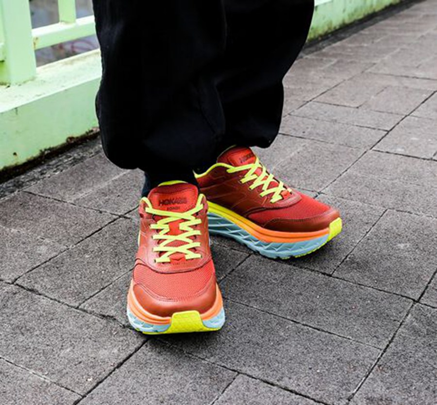 Hoka One One Mens Running Shoes - Bondi L - Red - ESOB29170